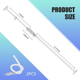 lekudo 2 PCS Car Clutch One Way Valve Hose, PVC Flexible and Leakproof Hydraulic Brake Bleeder Replacement Tube, Check Valve Bleeder Tool, Universal for Motorcycles Repair Accessories (Silver)