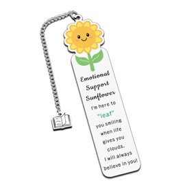 Easter Basket Essentials, Stress Relief Gifts for Her, Sunflower Bookmarks, Emotional Support Bookmark for Women, Cute Inspirational Bookish Gifts for Daughter Friends Coworkers