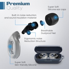 Clinilum Silikon-Ohrstöpsel – Professionelle Geräuschreduzierung mit Doppelschicht-Technologie für Schlaf, Arbeit, Reisen und Unterhaltung, ultra-bequem in verschiedenen Größen