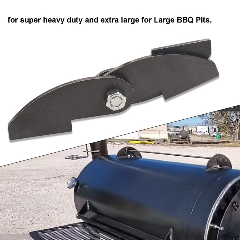3-Pack Large Heavy Duty BBQ Smoker Hinge Compatible with Burn