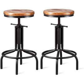 Industrial Bar Stools Industrial Farmhouse bar stools Swivel Stool Counter Height 24inch Kitchen Island with stools Adjustable 22-28inch