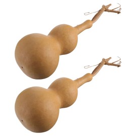 STOBOK 2Pcs Natural Gourd Shape Ornament Chinese Natural Gourd Dried Gour Ornament Decorative Gourd Desktop Gourd Type Pendant DIY Crafts Photography Props New Year Gifts