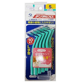 Dental Pro Interdental Brush, L Shape, Thick Type, Size 5 (L), 10 Pieces x 12 Pieces
