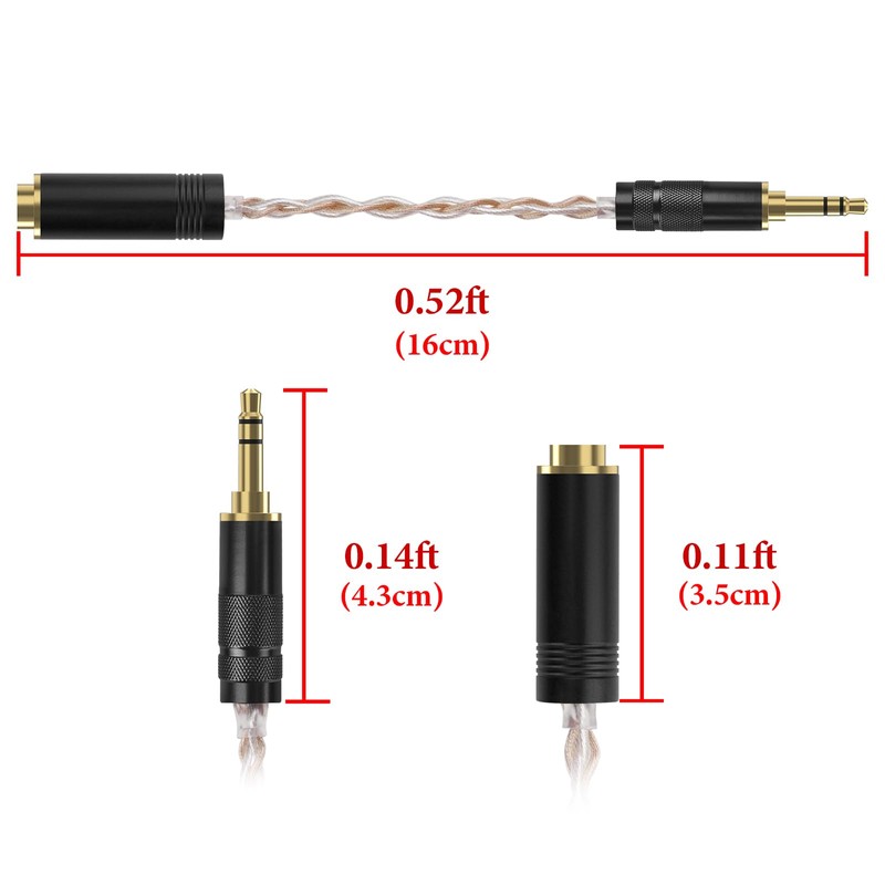 Geekria Apollo Balanced Connecting Cable, 3.5mm Triple Pole Stereo (Male)