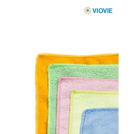 VIOVIE Allround Cloth Set 38 x 40 cm 5 Pieces, Microfibre Cloths, Cleaning Cloths for a Streak-free Result, All-Purpose Cloths Microfibre for Cleaning All Materials and Surfaces