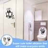 COYUN Set of 6 Toilet Stickers, Wall Stickers, Toilet Seat,