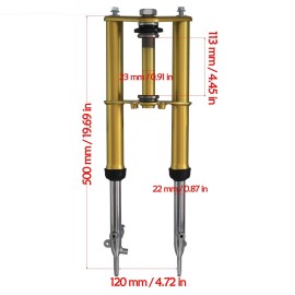 Unbranded Gold Front Fork Suspension Assembly for TTR CRF50 XR50 70cc 110cc Pit Dirt Bike