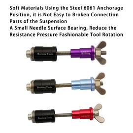 Shock Bushing Tool, Anti-Rust Rear Shock Eyelet Bushing Removal Install Tool with 3 Adapters for Rockshox x-fusion CCDB DU