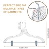 Quality Clear Plastic Skirt Hangers - 24 Pack Crystal Cut