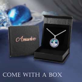 St Christopher Necklace Mens Womens, Saint Christopher Medal Pendant for Car Necklace, Amulet Necklace Mens Silver Chain With Pendant Retro Religious Christian Amulet Pendant Jewelry Gift, Blue