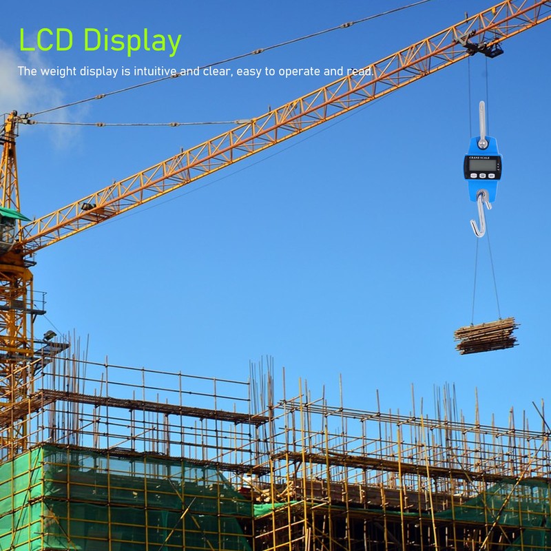 Electronic Hook Scale 300kg LCD Display Portable Handheld Digital Fish