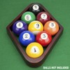 Felson Billiard Supply FELS-003.004 Mahogany Triangle and Diamond Billiard Ball