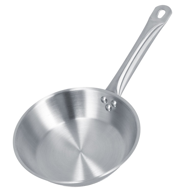 Stainless Steel Frying Pan Single Handle Fried Pan Cookware for