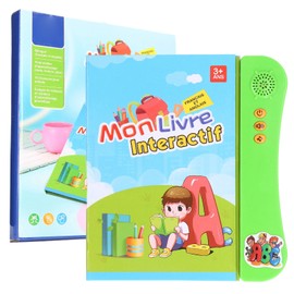 French English Sound Book Children Read Music Interactive Learning Book Educational Toy Birthday Gift Green