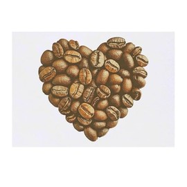 'Coffee Bean Heart' Temporary Tattoo - Water Resistant, Skin-Safe, Non-Toxic Transfer (TO00083831)