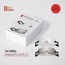 SAFEBUILDER Safety Visor Hard Hat Accessories for CR06& CR08 (Build in -Clear Visor)