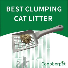 Coobberpet Bamboo Fiber Cat Litter, 100% Natural & Eco-Friendly, Superior Odor Control, Dust-Free Formula, Biodegradable & Sustainable (1 Bag)
