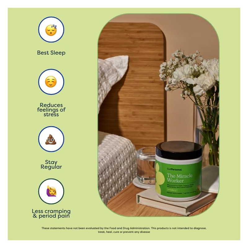 The Miracle Worker Magnesium Powder Supplement: Reduce Stress and Ease