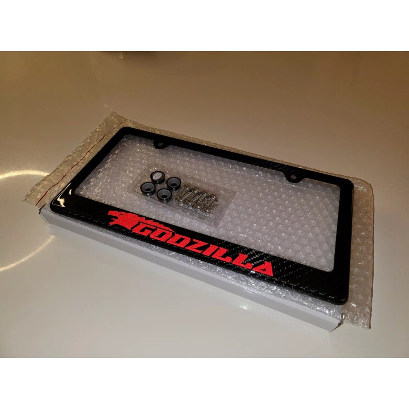Godzilla GTR (Red) Godzilla GTR 100% Carbon Fiber License Plate