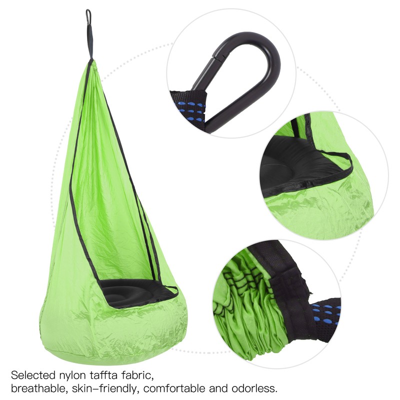 210T Wrinkled Nylon Taffta Pod Swing Seat Children Hanging Hammock