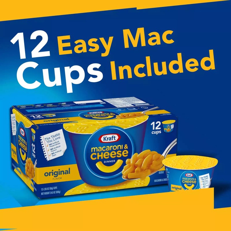 Kraft Original Macaroni and Cheese Easy Microwavable Dinner (12 pk.)