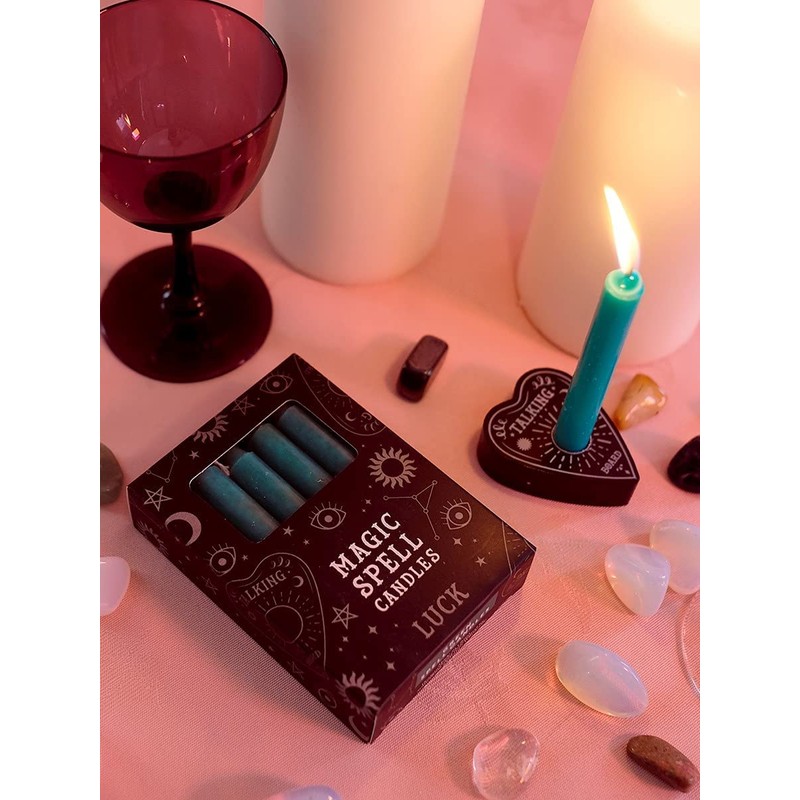 Miss Pretty London Pack of 12 Green 'Luck' Spell Candles