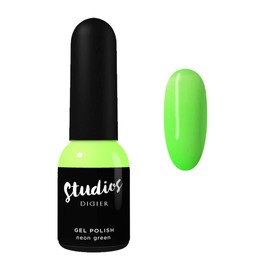DIDIER LAB - Studios Gel Polish Neon Green - Professional Manicure Pedicure Products - Rich Pigment for Complete Nail Coverage - Flawless Shine - Suitable for Beginners - For UV Lamp - Gift for Women