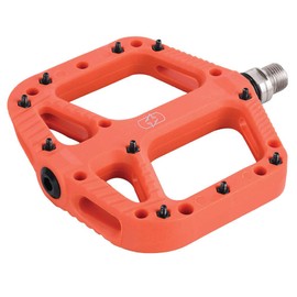 Oxford Products Mountain Bike Pedals Loam 20 Nylon Flat Pedals. Chromoly 9/16" axle. Sealed Bearings. Orange