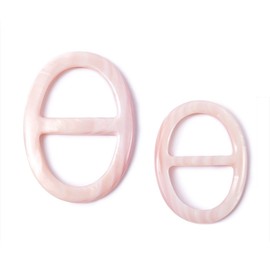 Prettystern Natural Shell Mother of Pearl Scarf Ring Cloth Ring -