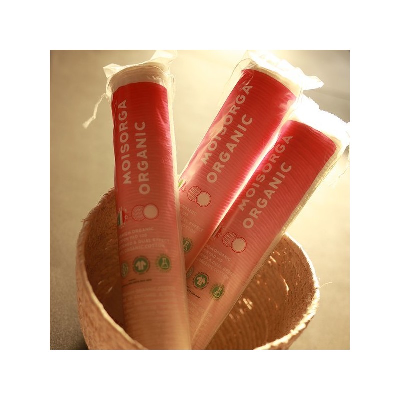 Moisturelga 프리미엄 유기농 화장솜 100매X 8개 스티치 앤 듀얼이펙트 Premium