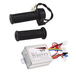 Alomejor Electric Bicycle Controller Set 12V 500W Head DC Motor Brushed Controller Three Speed Throttle Grip Set