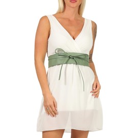Malito - Women's Waist Belt Made of 100% Soft Genuine Leather - One Size Tie Belt with Adjustable Waist Band - Wide Wrap Belt with Bow - Waist Belt G100, Jade Green