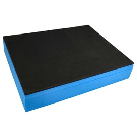 vhbw Foam Insert Compatible with Bosch Sortimo L-Boxx Tool Box - Hard Foam/PE Foam, 60 mm, Blue, Charcoal Grey