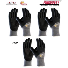 PIP 3- PIP 34-845 MaxiFlex Coated Dotted Palms Nitrile Grip PROTECTIVE WORK GLOVES - Medium