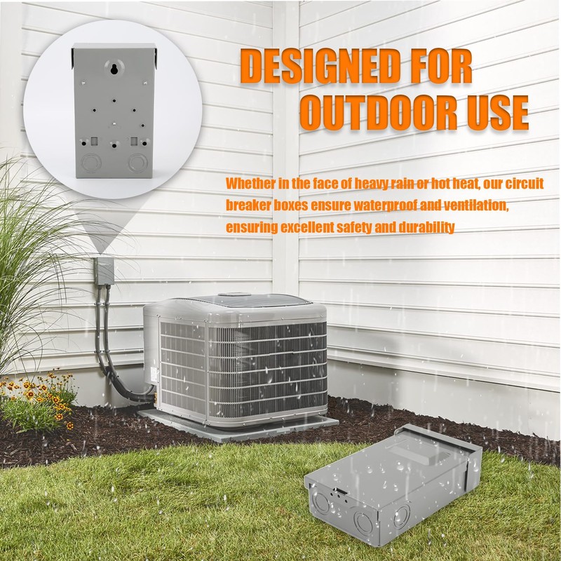HUAREW 60 Amp AC Disconnect Metal Box, 240V Pull Out