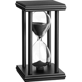 hourglas Sand Timer 30/60 Minutes Desktop Decorations Reloj de Arena ampulheta Sandglass (Black Sand,5.5 * 3.2 * 3.2inch,30min)