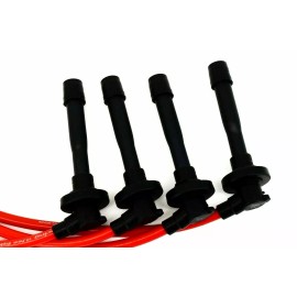 VMS RACING 94-97 HONDA ACCORD EX VTEC RACING SPARK PLUG WIRES RED