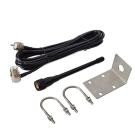 HYS VHF Marine Antenna Rubber Aerial with Bracket 5m RG58 Cable for VHF Mobile Marine Radios