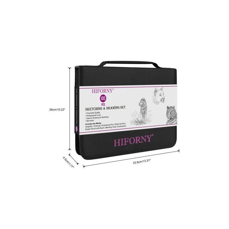 Set De Dibujo Y Boceto De 100 Piezas,lapices De Dibujo