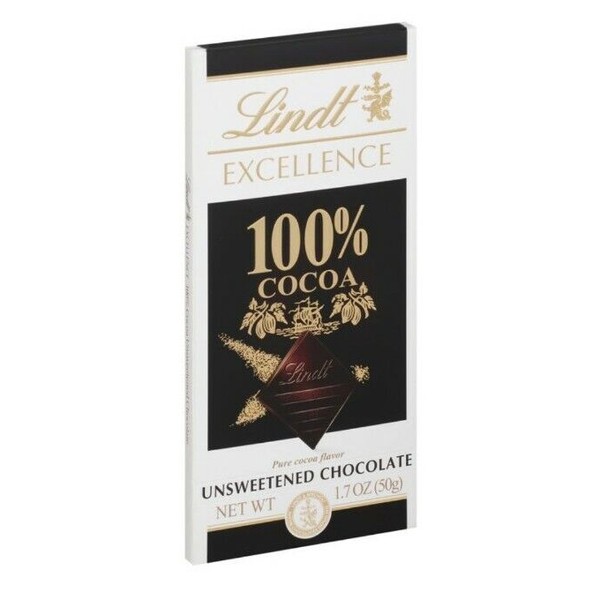 Lindt Excellence 100 % Cocoa Unsweetened Chocolate Bar, 1.7 oz