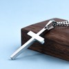 USEEDOVIA Cross Necklace for Men, 316L Stainless Steel Mens Necklace