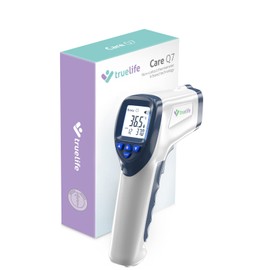 TrueLife Care Q7 Fever Thermometer Accurate Non-Contact Infrared Contactless Forehead Thermometer with LCD Display for Children and Adults CE, RoHS, ISO, SUKL Approved