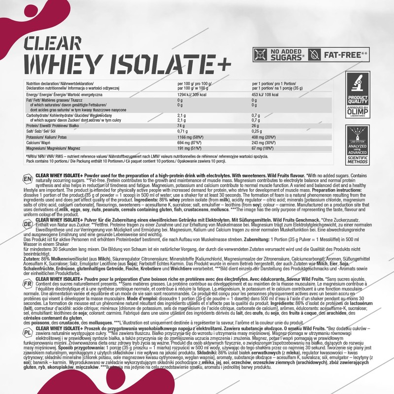 OLIMP SPORT NUTRITION Clear Whey Isolate (350 g) - Wild