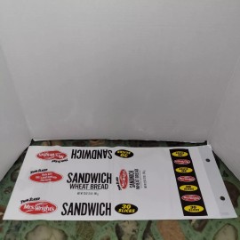 Safeway Mrs. Wrights 3 Vtg NOS Safeway Sandwich Wheat Bread Bag Mrs Wright's 80s Set Prop Medallion S