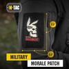 M-Tac Morale Patches Skull- PVC 3D Military Tactical Patch (Black/GID