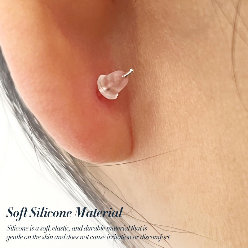 2000pcs Silicone Earring Backs for Fish Hook Studs and Hoops