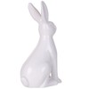 Beliani Rabbit Figurine Rabbit Easter White Ceramic Easter Decoration Rabbit