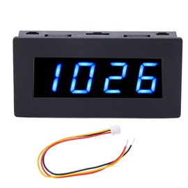 4 Digit LED Display Tachometer Multifunctional RPM Rotation Speed Tester with Cable DC 8‑15V Blue Backlight