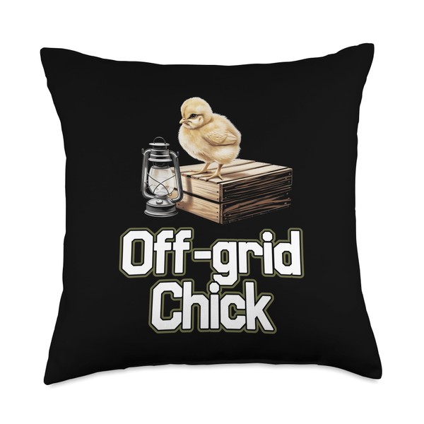 Baby Chicks in Homesteading with Off-grid Chick Throw Pillow