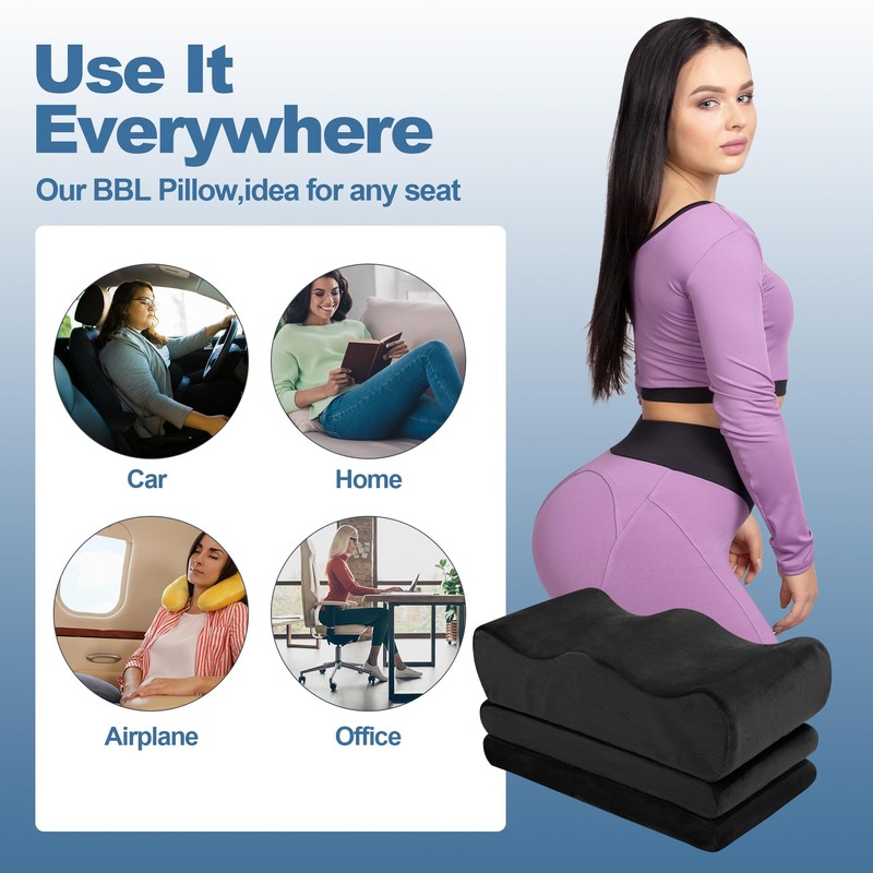 HOMBYS Adjustable Height BBL Pillow After Surgery for Sleeping,High Density